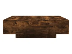 Mesa de centro LED em carvalho defumado 100x100x31 cm