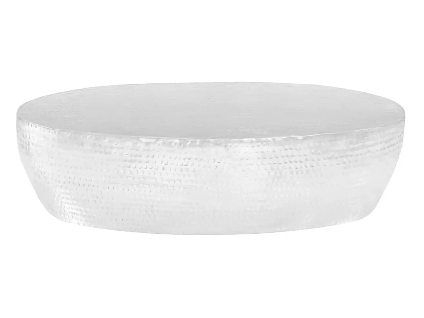 Mesa de centro martelada 100x50x28 cm prateado PT803787