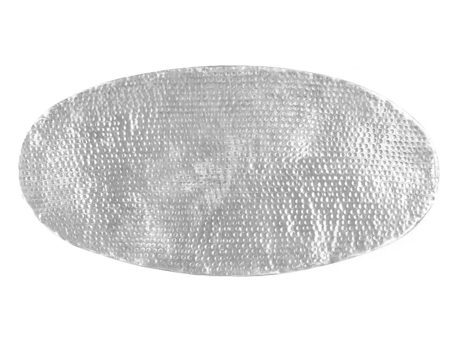 Mesa de centro martelada 100x50x28 cm prateado