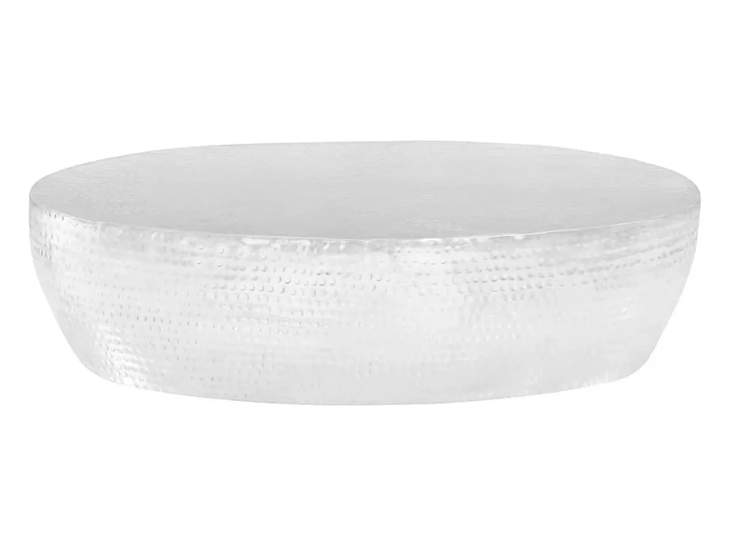 Mesa de centro martelada 100x50x28 cm prateado