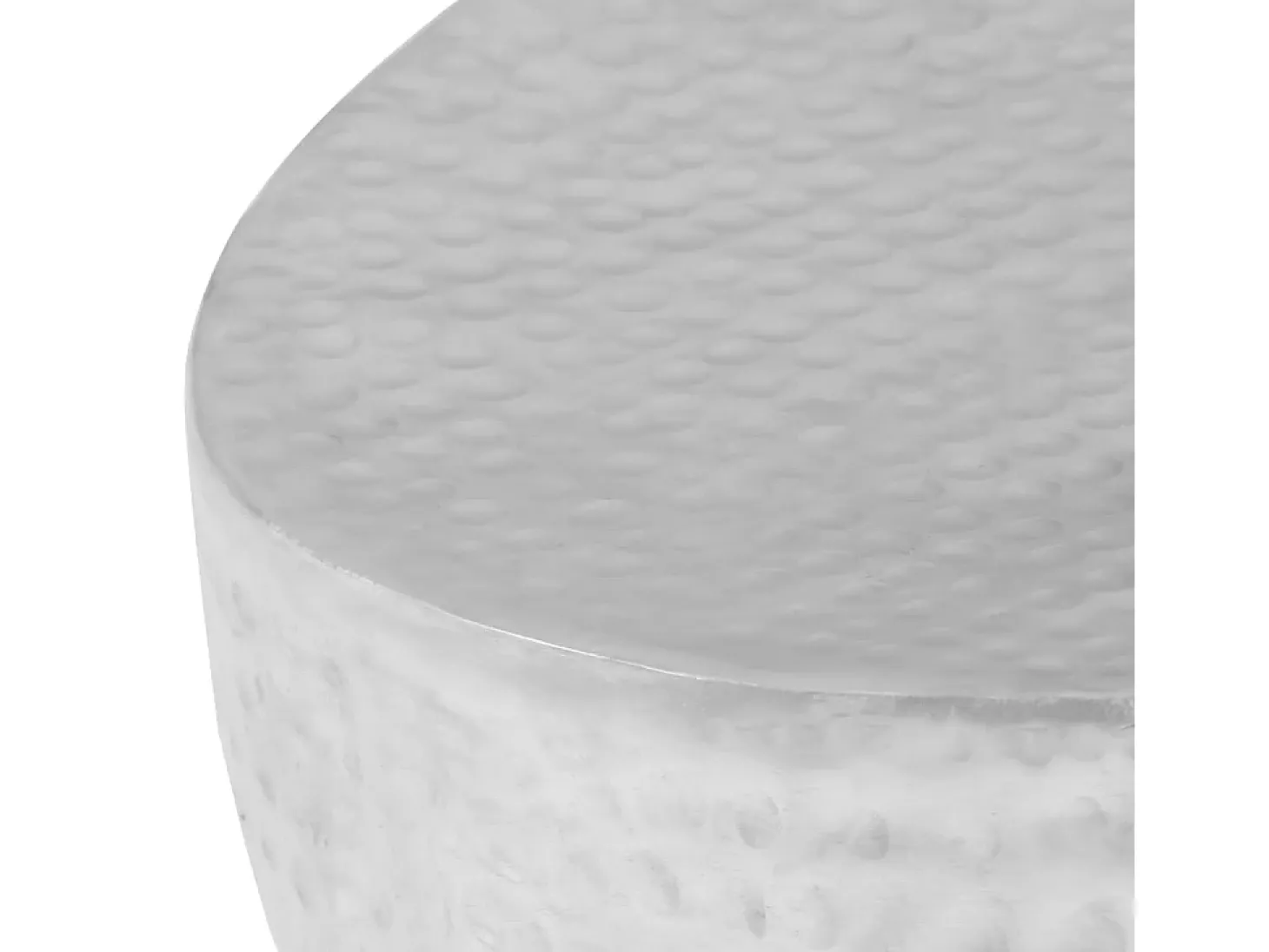 Mesa de centro martelada 100x50x28 cm prateado