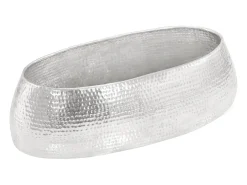 Mesa de centro martelada 100x50x28 cm prateado