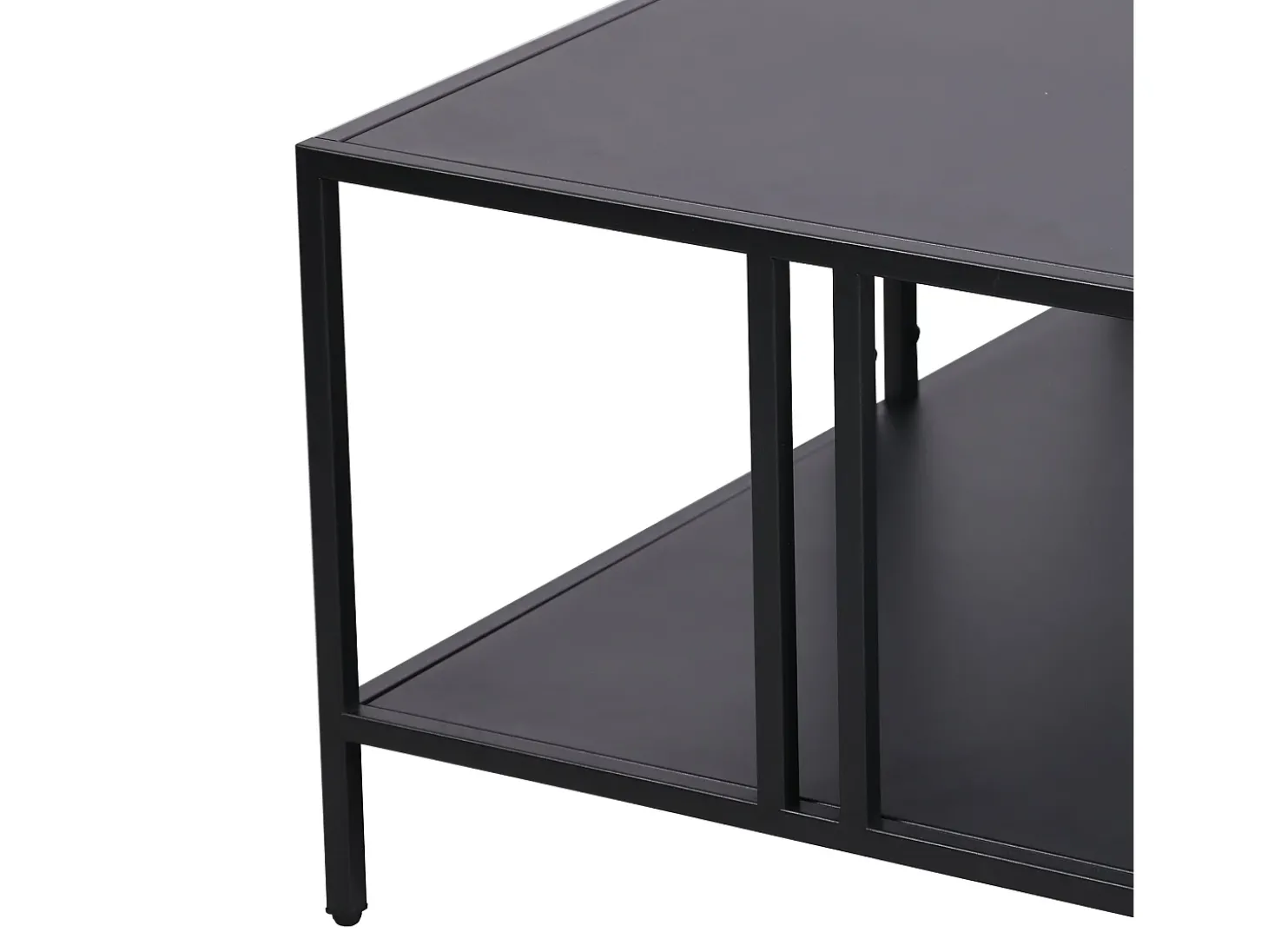Mesa de centro metálica 40 x 80 x 80 cm preta 03_0008453