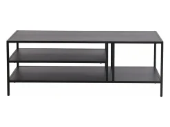 Mesa de centro metálica 40 x 110 x 55 cm preta 03_0008452