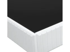 Mesa de centro moderna 110x50.5x41 cm - Tampo preto brilhante - Estrutura de ferro - MDF + painéis de partículas - Preto e branco