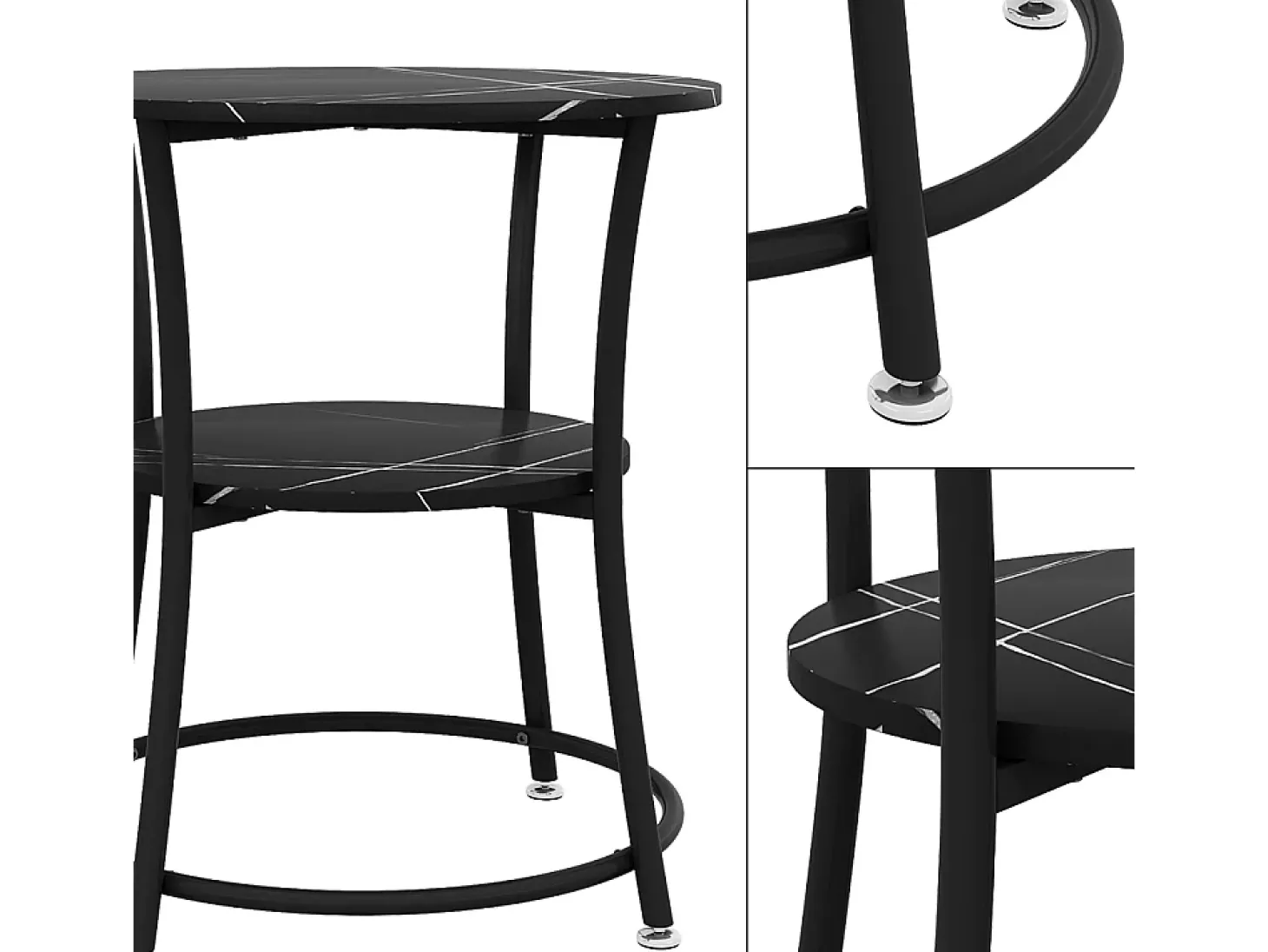 Mesa de centro mármore 50x50x55 quebec