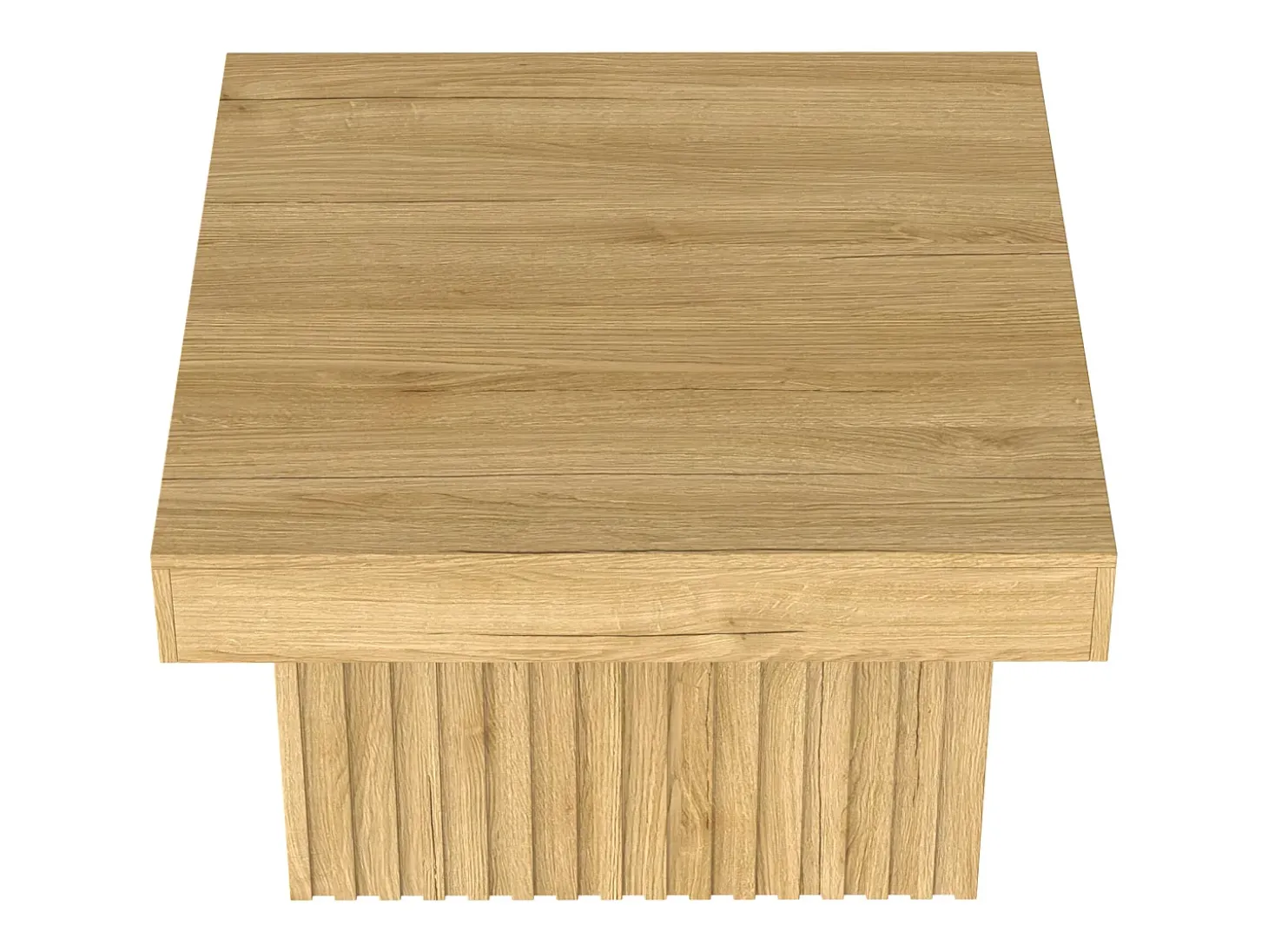 Mesa de centro natural, aglomerado e MDF, 79x79x46cm