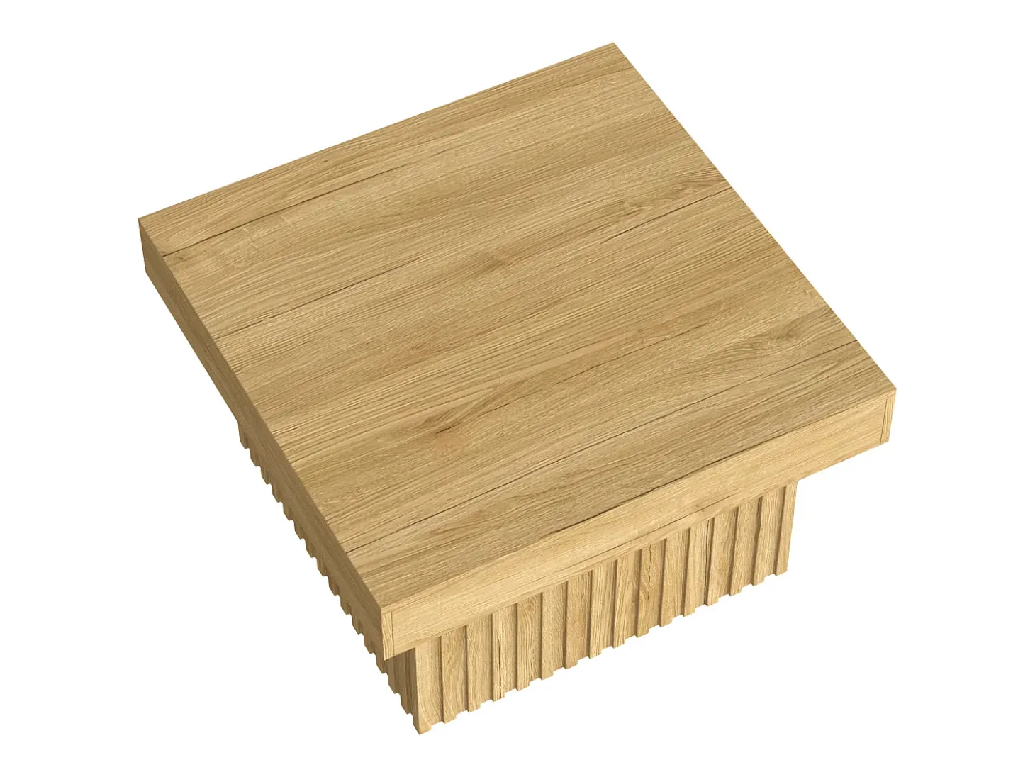 Mesa de centro natural, aglomerado e MDF, 79x79x46cm