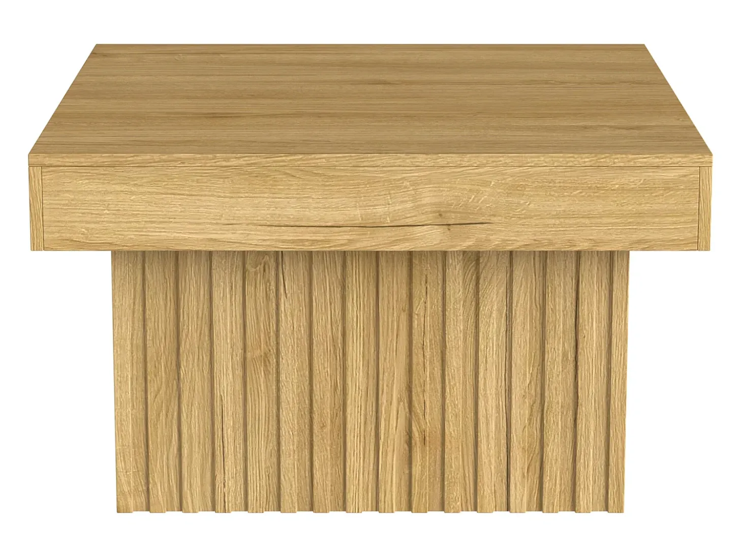 Mesa de centro natural, aglomerado e MDF, 79x79x46cm