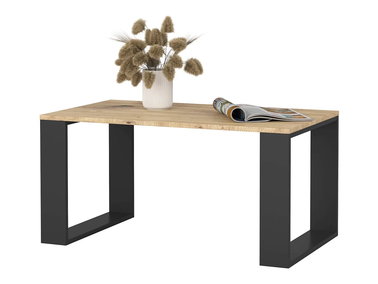 Mesa de Centro NOX Carvalho Artisan/Preto