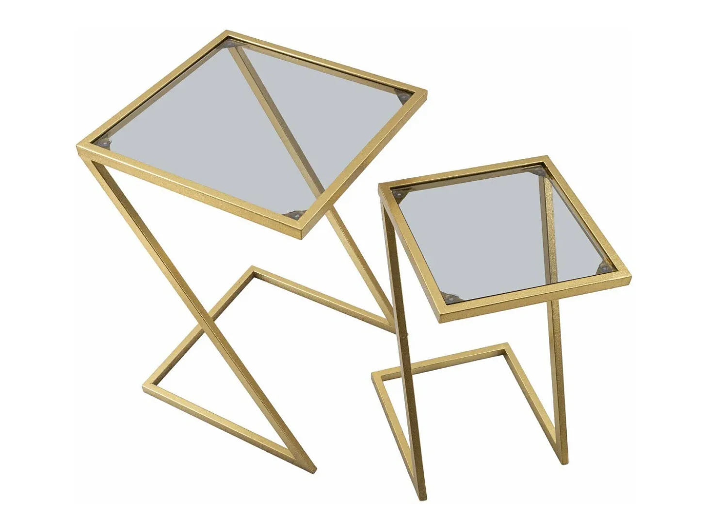 Mesa de centro Ono, Mesa de centro baixa, Porta-revistas para sofá, Estante de sala, 40x40 h60 cm, Dourado