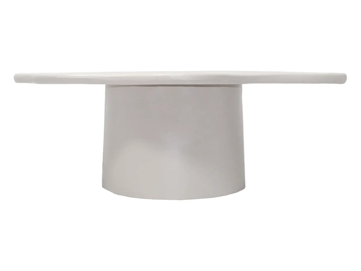 Mesa de centro orgânica em metal cor creme - POLENDRA