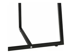Mesa de centro oval 100 x 60 x 47 cm com efeito de carvalho preto 03_0008519