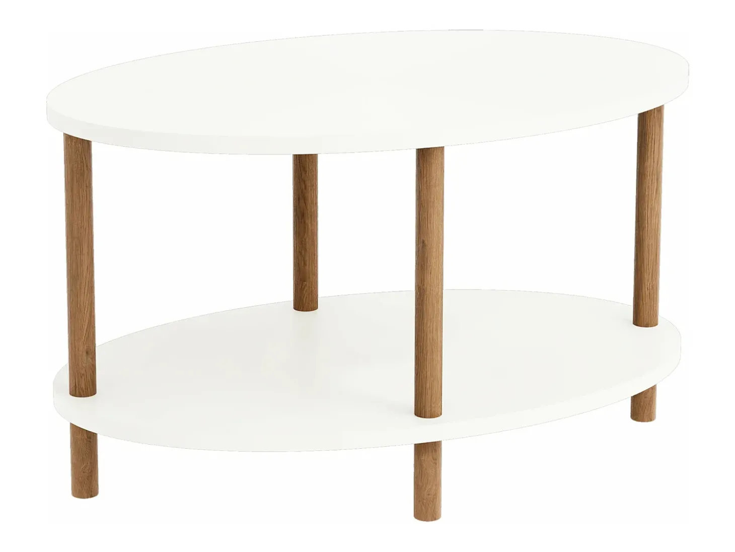 Mesa de centro oval 43 x 70 x 44 cm branca 03_0008835