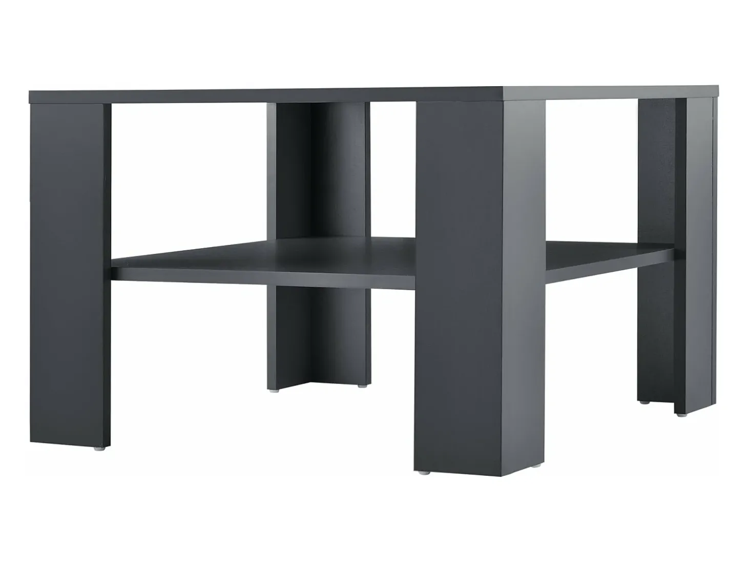 Mesa de centro para sala de estar 60 x 60 x 40 cm cinza escuro 03_0008434