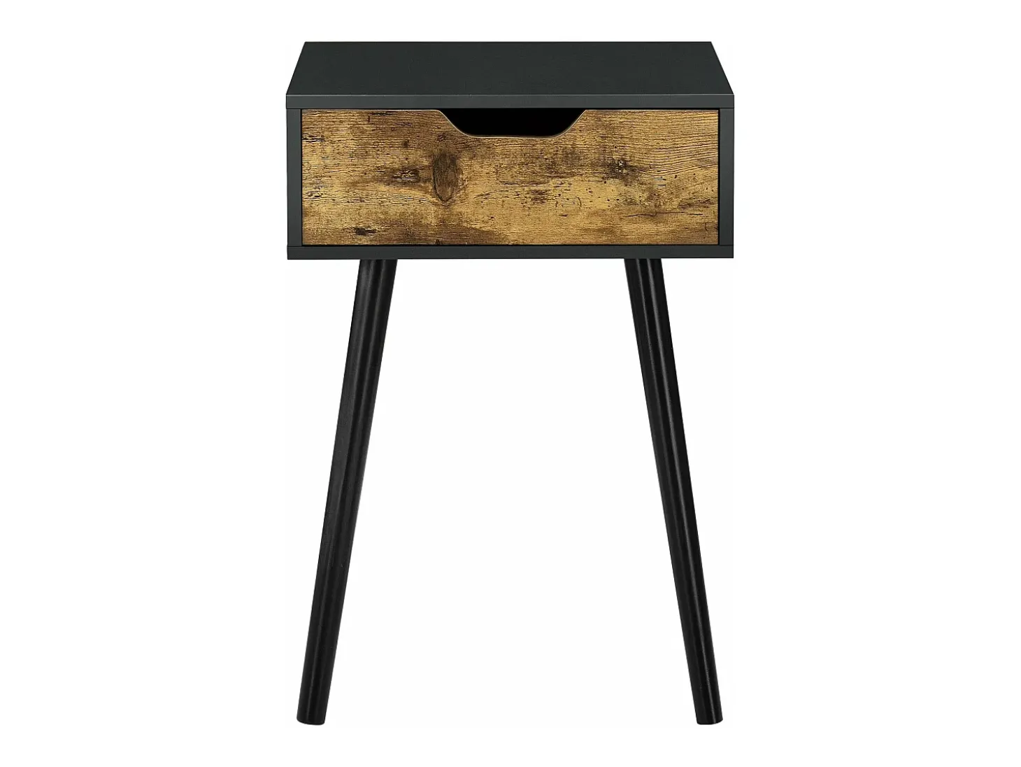 Mesa de centro para sala de estar com gaveteiro em PVC 60 cm preta 03_0006165