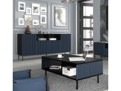 Mesa de centro Philaé azul e preto 43cm