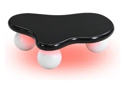 Mesa de centro preta - Mesa de centro com luzes LED e pés redondos brancos - design em forma de nuvem - para sala de estar e quarto de criança