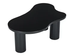 Mesa de centro preta em forma de nuvem - MDF e PVC