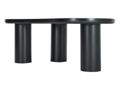Mesa de centro preta em forma de nuvem - MDF e PVC