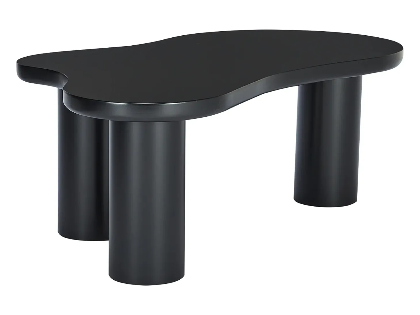 Mesa de centro preta em forma de nuvem - MDF e PVC