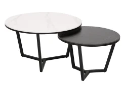Mesa de centro preto branco modig m66 80x45x80 cm