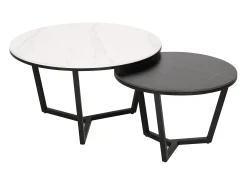 Mesa de centro preto branco modig m66 80x45x80 cm