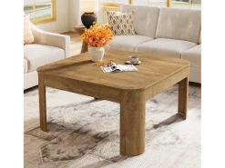 Mesa de Centro Quadrada, Mesa Simples de 100cm para Sala de Estar
