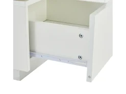 Mesa de centro quadrada 75x75x33,5cm - com 4 gavetas - Branco