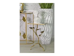 Mesa de Centro Ramo, Ouro, 40x30x60 cm, Kendra Home