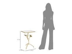 Mesa de Centro Ramo, Ouro, 40x30x60 cm, Kendra Home