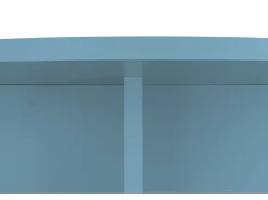 Mesa de centro redonda com tampo resistente em MDF de 3 cm azul Cornish 100 cm