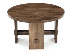 Mesa de Centro Redonda com Pédestal, Mesa de Centro Pequena Circular de 80cm