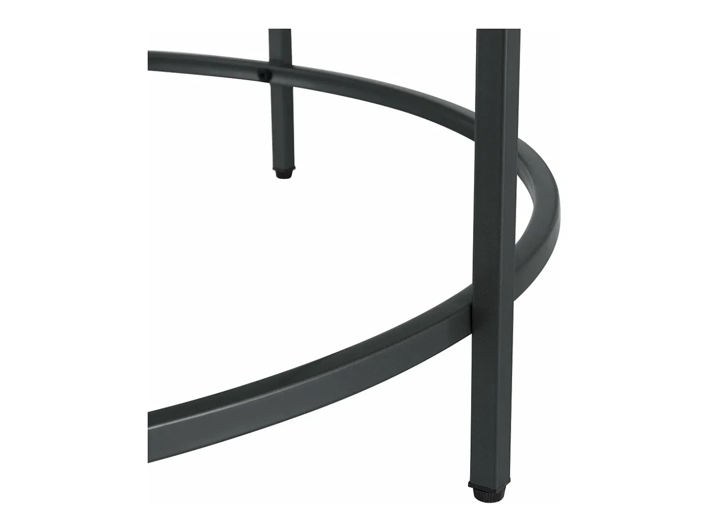 Mesa de centro redonda para sala de estar tampo de vidro pés de aço 84 cm preta 03_0006180