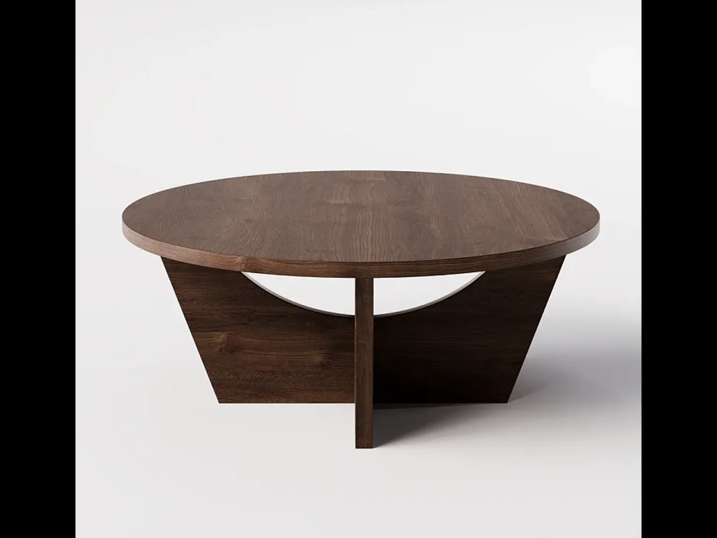 Mesa de centro redonda TORI Ø90 cm Carvalho Chocolate