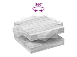 Mesa de centro rotativa a 360 graus 70x70x34,5 cm sonoma cinza