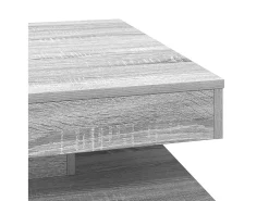Mesa de centro rotativa a 360 graus 70x70x34,5 cm sonoma cinza