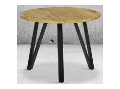 Mesa de centro SANTIAGO em madeira e pés de metal. Ideal para a sua sala de estar.