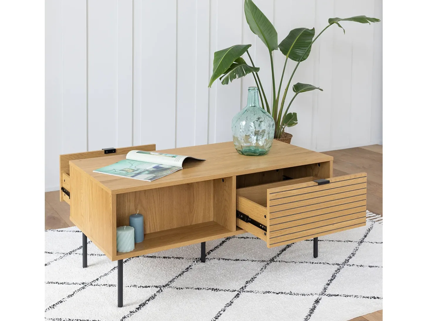 Mesa de centro STINNA com gavetas