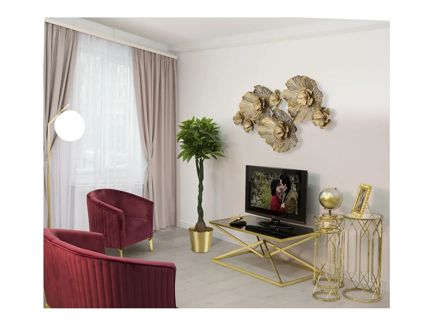 Mesa de Centro Triângulos, Preto, 110x60x45 cm, Kendra Home