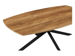 Mesa de Centro TUNIS – Cor de madeira de mangueira – Mesa de centro retangular 130x70 cm – MDF & metal – Design original
