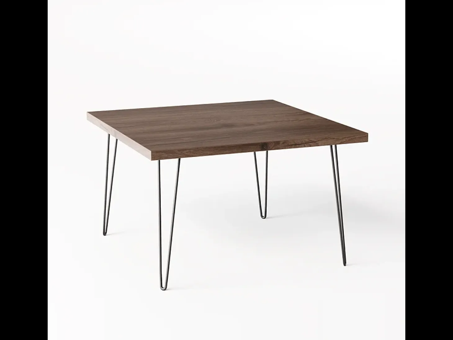 Mesa de centro VIDA 68 x 68 cm para sala de estar, quarto Carvalho Chocolate