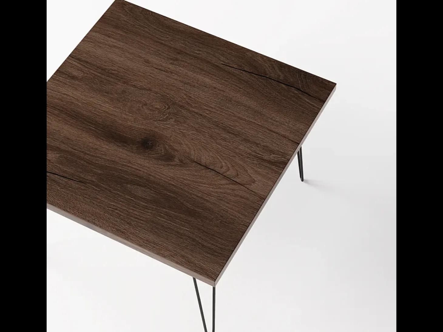 Mesa de centro VIDA 68 x 68 cm para sala de estar, quarto Carvalho Chocolate