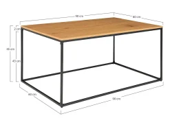 Mesa de Centro Vita, Castanho, 60x90x45 cm, Kendra Home