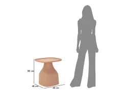 Mesa de Centro VKH709, Cor-de-rosa, 50x48x48 cm, Kendra Home