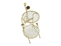 Mesa de Centro VKH803, Ouro, 40x40x78 cm, Kendra Home