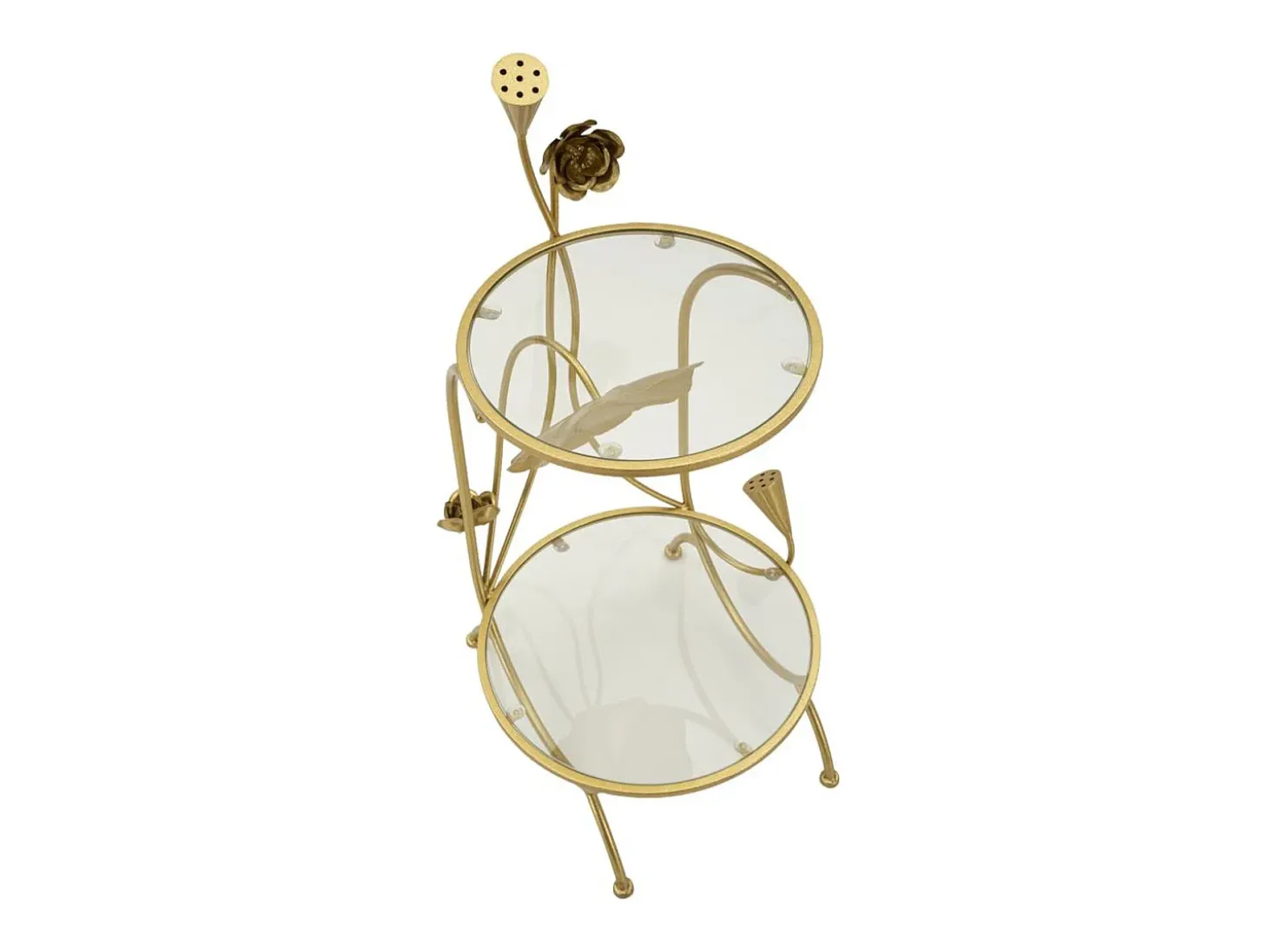 Mesa de Centro VKH803, Ouro, 40x40x78 cm, Kendra Home