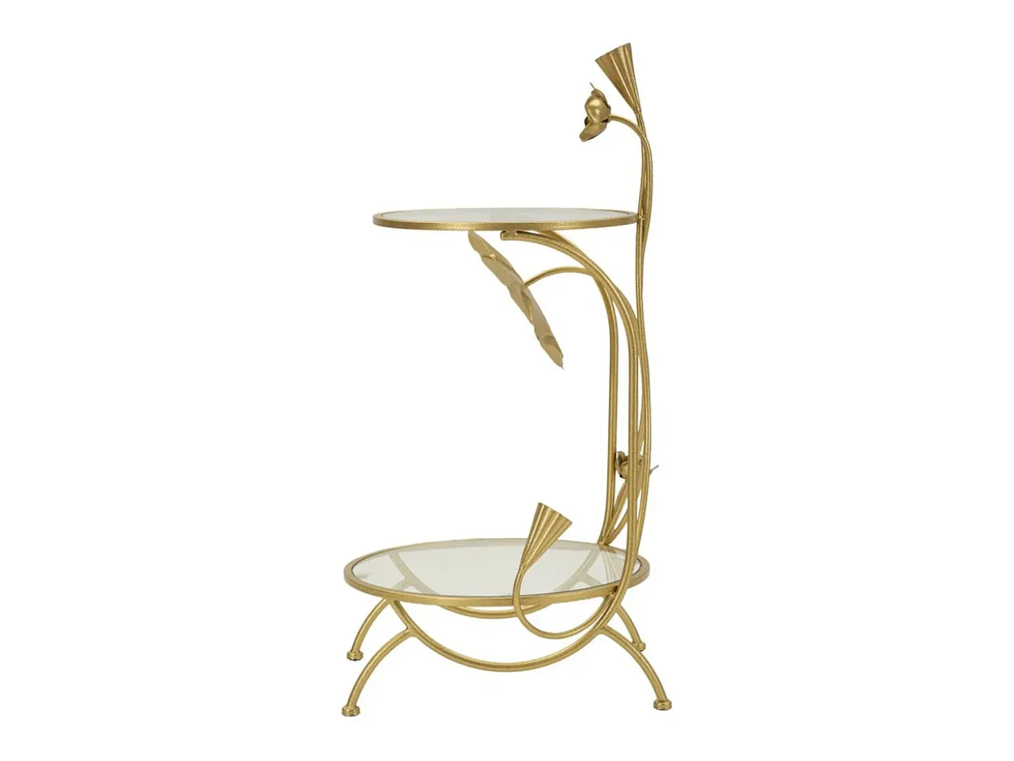 Mesa de Centro VKH803, Ouro, 40x40x78 cm, Kendra Home