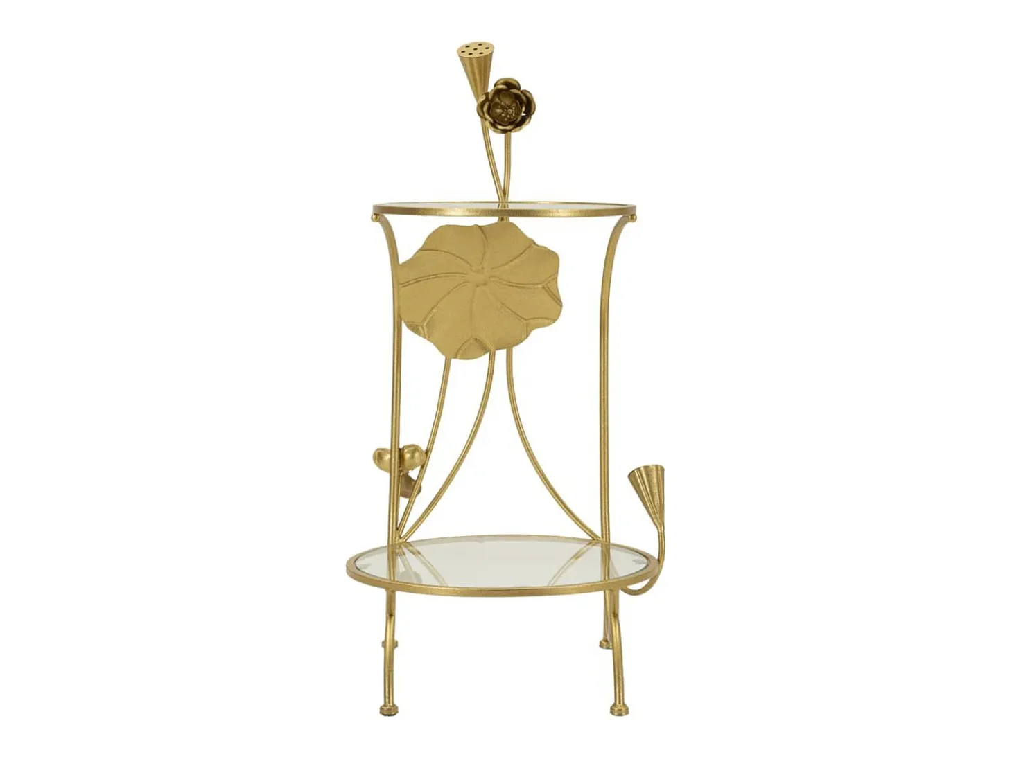 Mesa de Centro VKH803, Ouro, 40x40x78 cm, Kendra Home