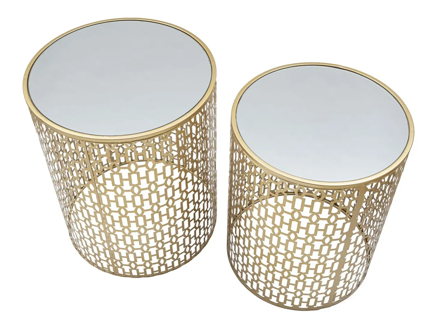 Mesa de Centro VKH540, Ouro, 41x41x50 cm, Kendra Home